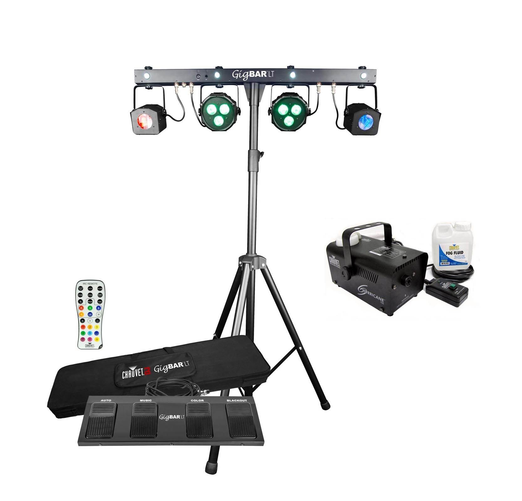Chauvet DJ GigBAR LT Moonflower Wash & Strobe LED Lighting System + Fog Machine