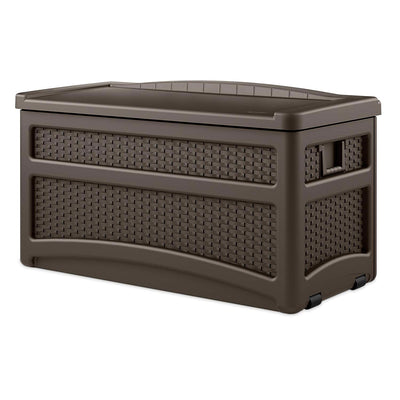 Suncast Storage Entertaining Station w/Shelf & Patio Storage Chest w/Seat - VMInnovations