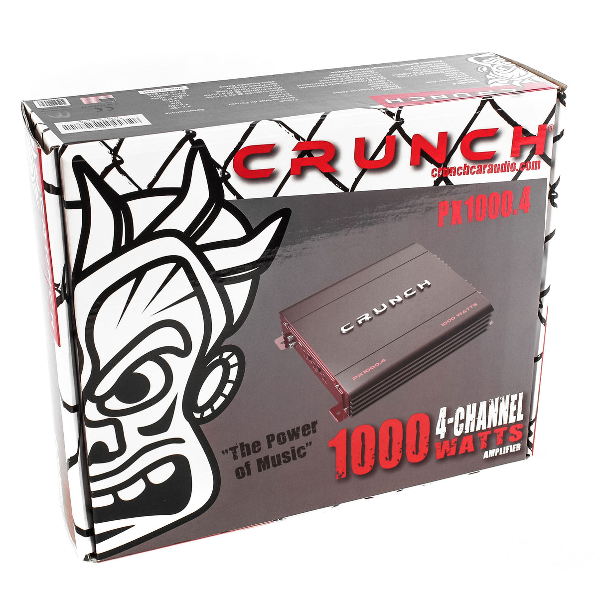 Crunch 4 Channel 1000W A/B Class Stereo Amplifier (2 Pack) & Wiring Kit - VMInnovations