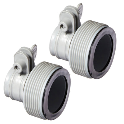 Intex Above Ground Plunger Valves with Gaskets & Nuts + Hose Adapters (2 Each)