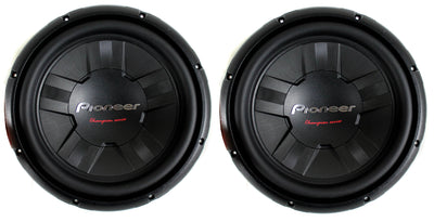 2) Pioneer TS-W311D4 12 Inch 2800W Car DVC Subwoofers + Sealed Enclosure Box