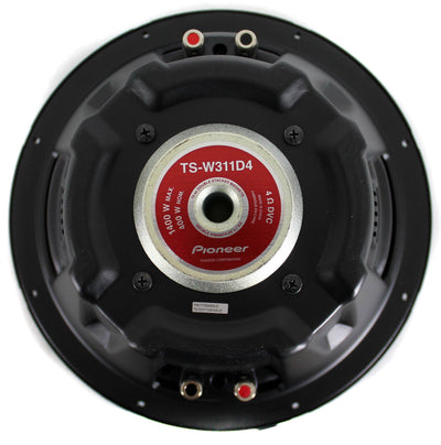 2) Pioneer TS-W311D4 12 Inch 2800W Car DVC Subwoofers + Sealed Enclosure Box