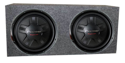 2) Pioneer TS-W311S4 12 Inch 2800W Car SVC Subwoofers + Sealed Enclosure Box