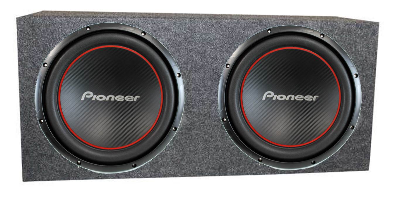 2) Pioneer TS-W304R 12" 2600W Champion Subwoofers SVC Car Subs Pair + Sealed Box
