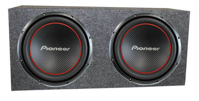 2) Pioneer TS-W304R 12" 2600W Champion Subwoofers SVC Car Subs Pair + Sealed Box