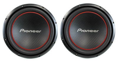 2) Pioneer TS-W304R 12" 2600W Champion Subwoofers SVC Car Subs Pair + Sealed Box