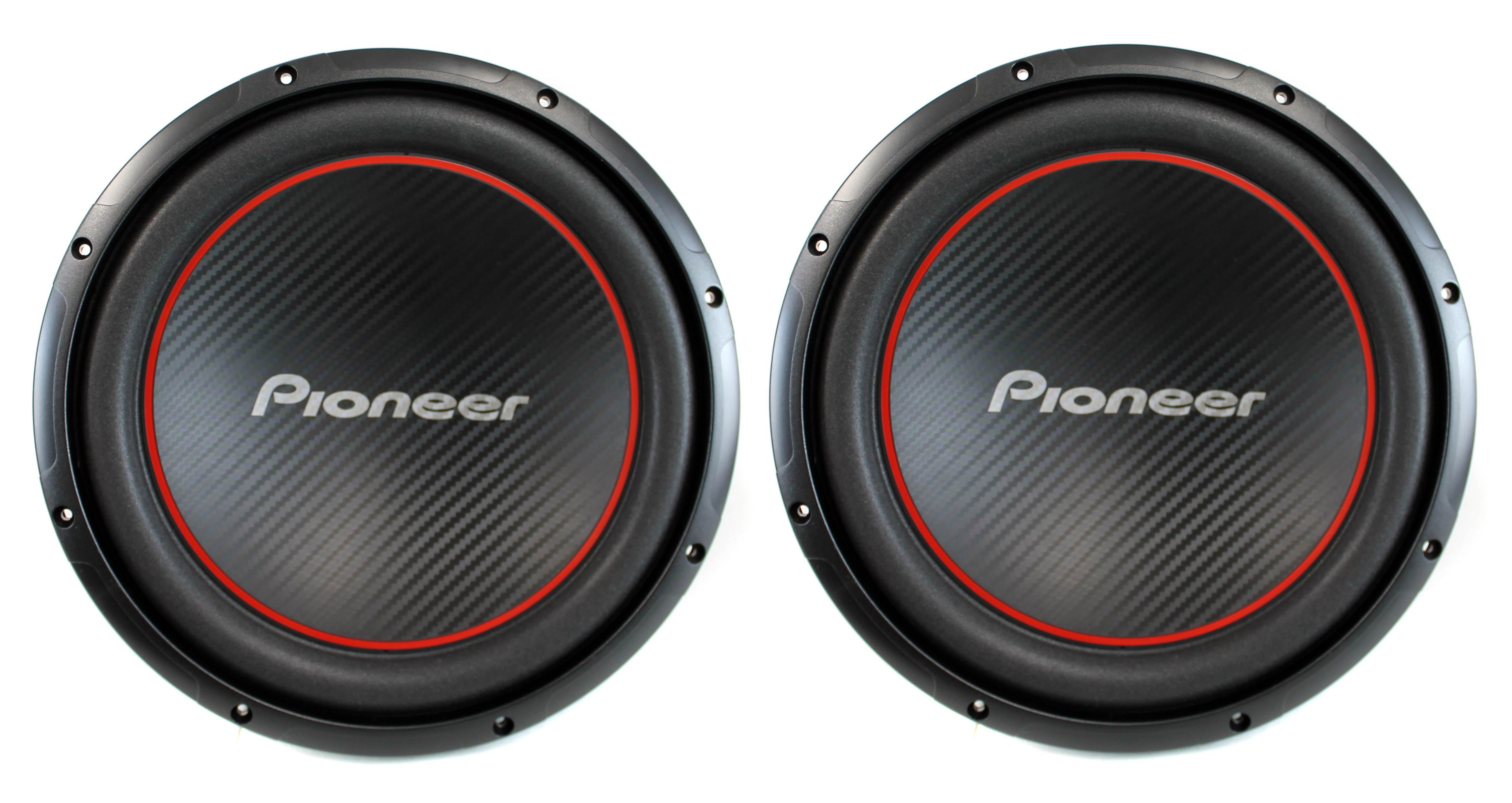 2) Pioneer TS-W304R 12" 2600W Champion Subwoofers SVC Car Subs Pair + Sealed Box