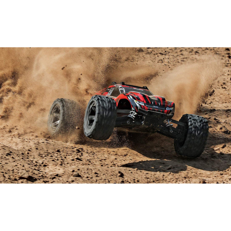 Traxxas Rustler 4x4 Performance Stadium Truck, 1/10 Scale, 4WD, Red (For Parts)
