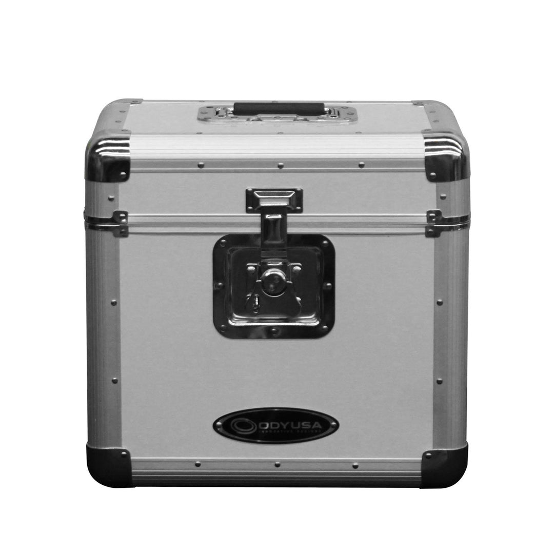 Odyssey KLP2-SILVER 70 12" LP Vinyl Records Stacking Utility Krom Transport Case