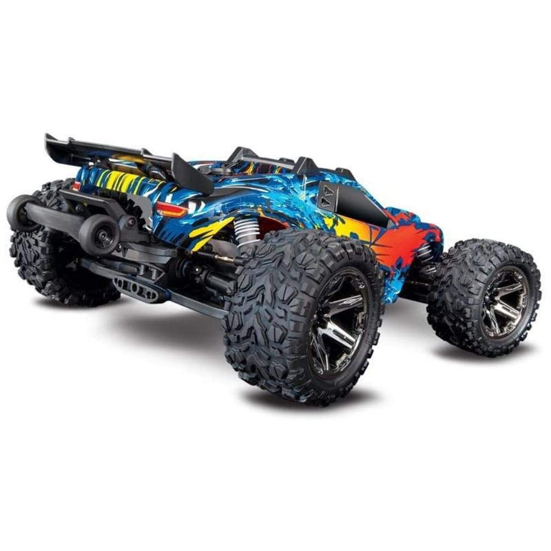Traxxas Rustler 4x4 VXL Off Road Electric Remote Control RC Car, Red (For Parts)