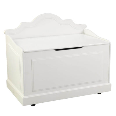 KidKraft Raleigh Kids Wooden Toy Box Chest and Bench, White 14972 (Open Box)