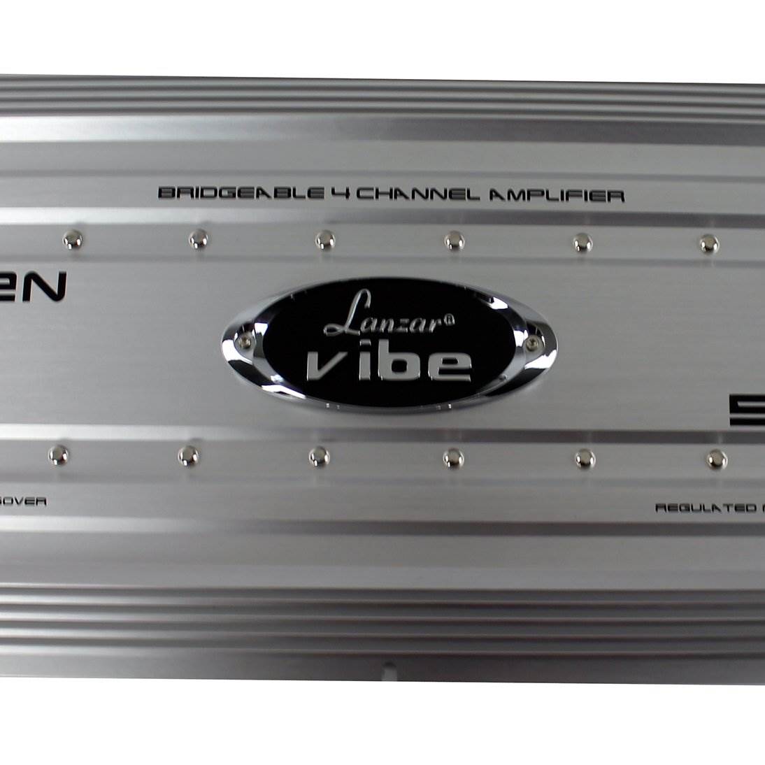 Lanzar 5000 Watt 4 Channel Bridgeable Car Audio Stereo Amplifier with Bass Knob