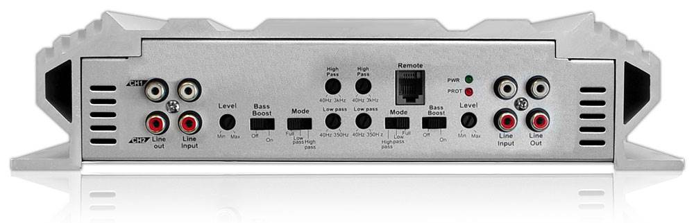 Lanzar 6000W 4 Channel Amp MOSFET Car Stereo Amplifier + Bass Knob | VIBE452N
