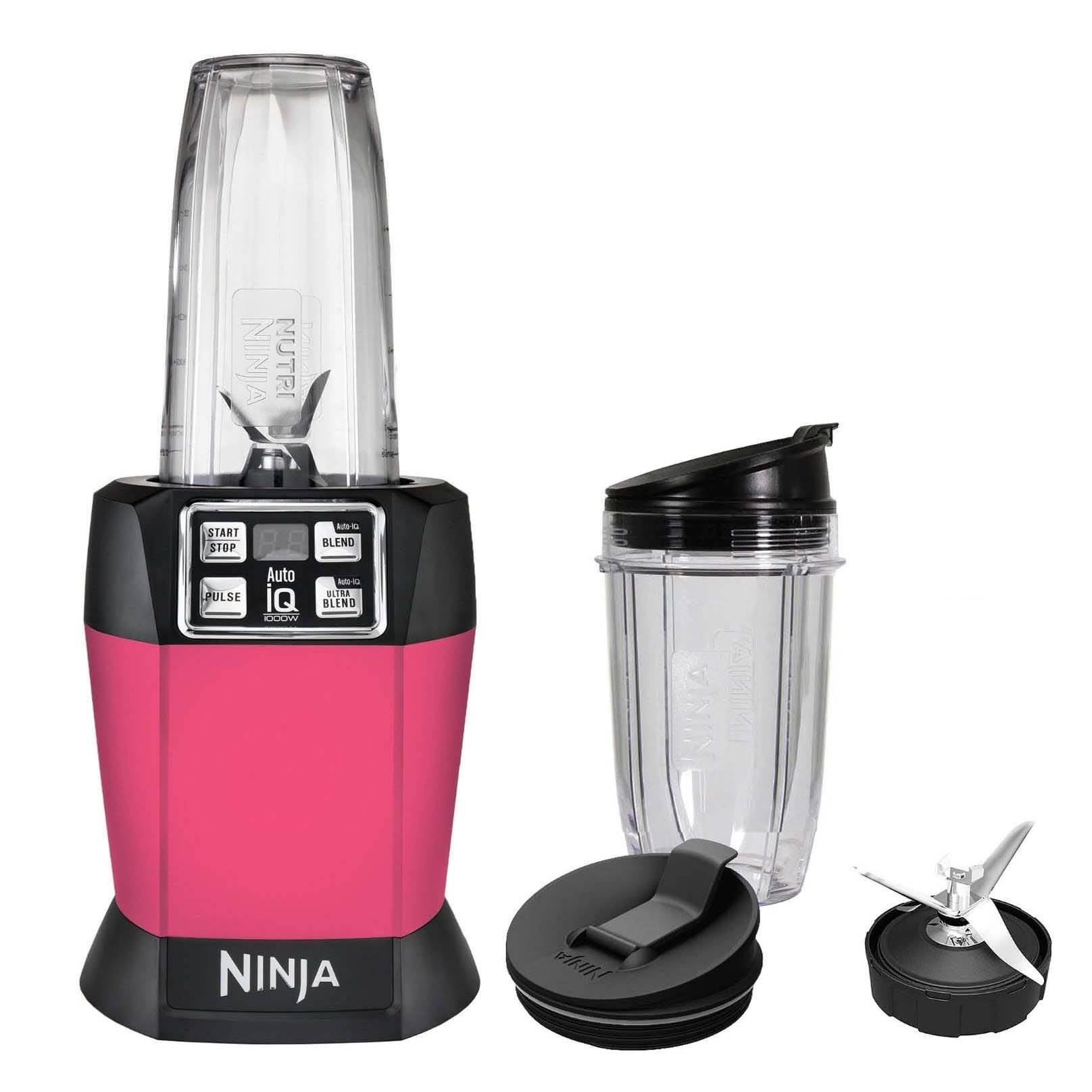 Ninja Auto-iQ Nutri Ninja 1000W Blender, Pink Refurbished| BL483 (Open Box)