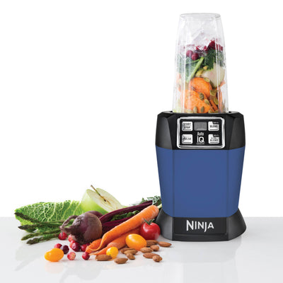 Nutri Ninja Single Serve Blender with Auto-iQ, Blue (Open Box)