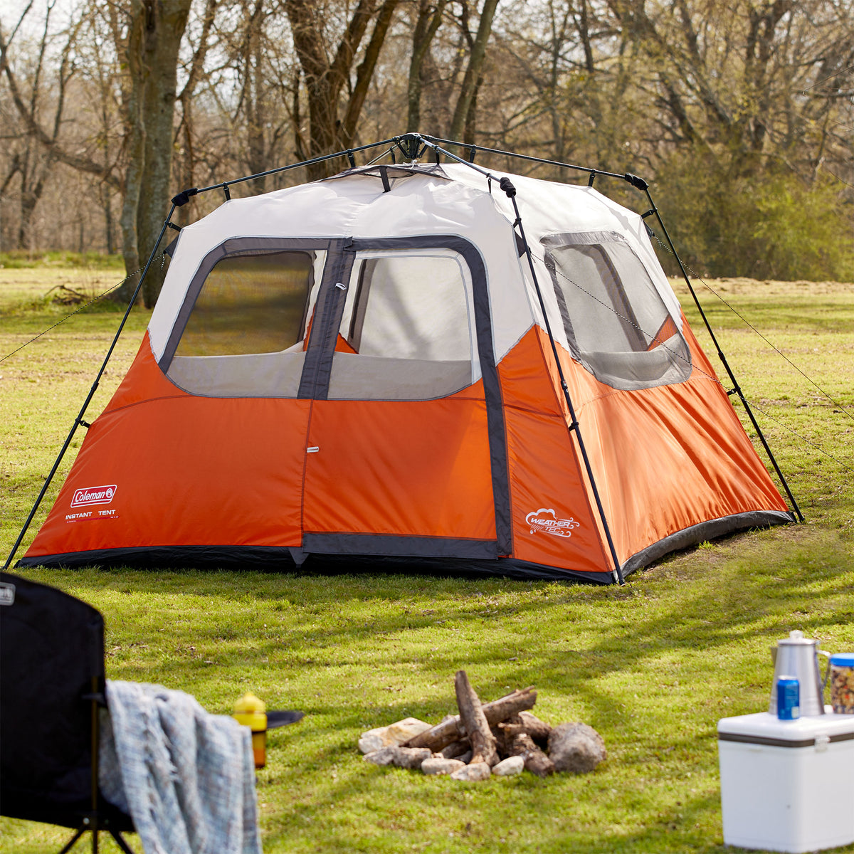 Coleman Outdoor Camping 6 Person Instant Tent w/ WeatherTec (Open Box)