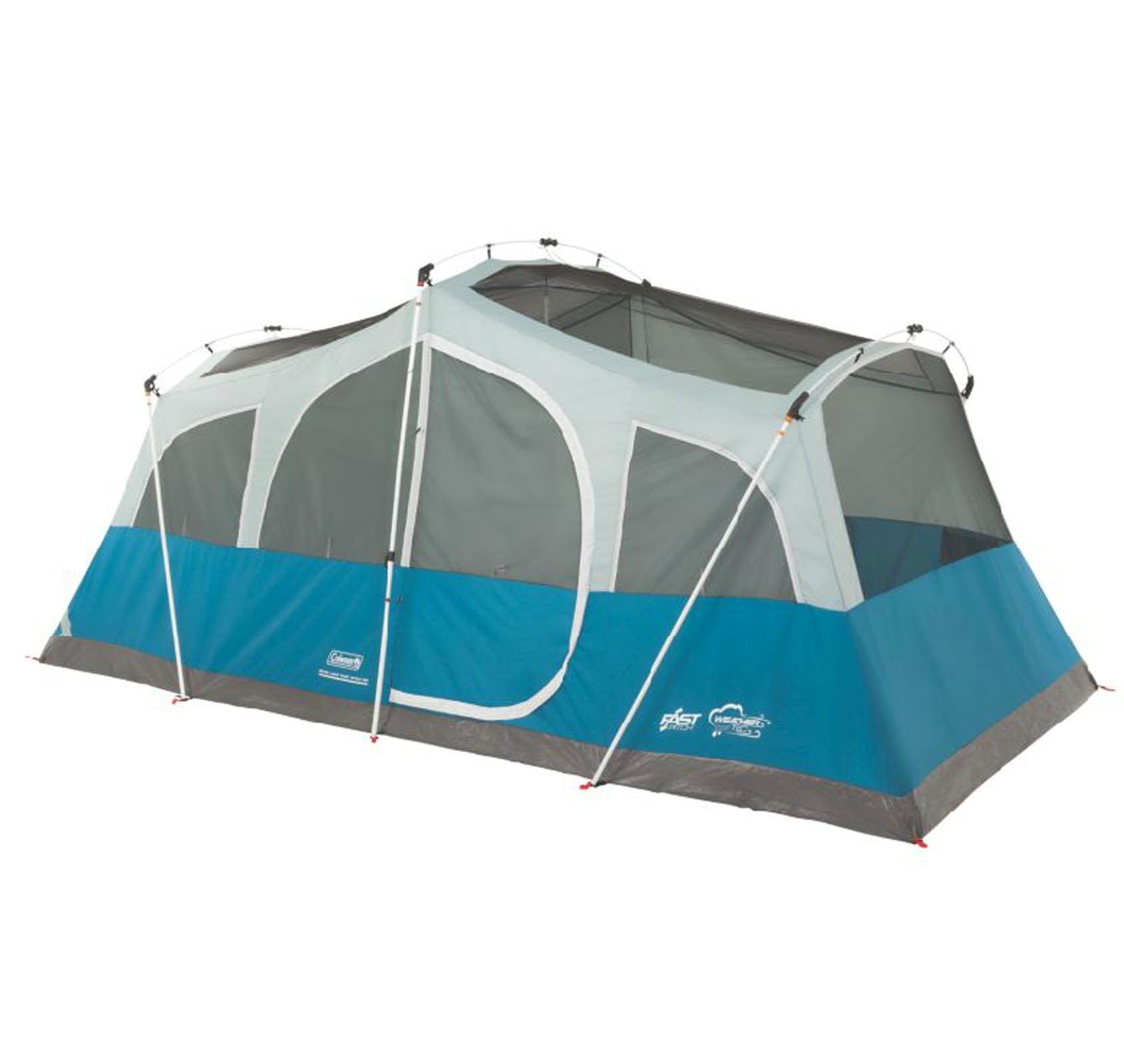 Coleman Echo Outdoor Camping 8 Person Fast Pitch Cabin Tent 16' x 10' (Open Box)
