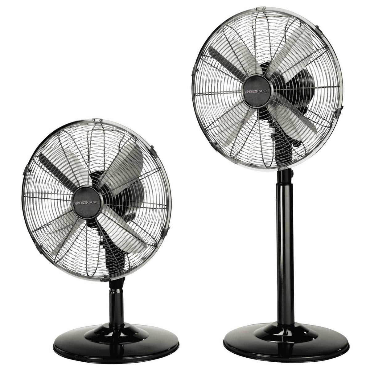 Bionaire 12-Inch 2-n-1 Standing Oscillating Fan, Chrome Finish (Open Box)