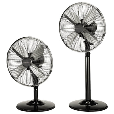 Bionaire 12-Inch 2-n-1 Standing Oscillating Fan, Chrome Finish (Open Box)