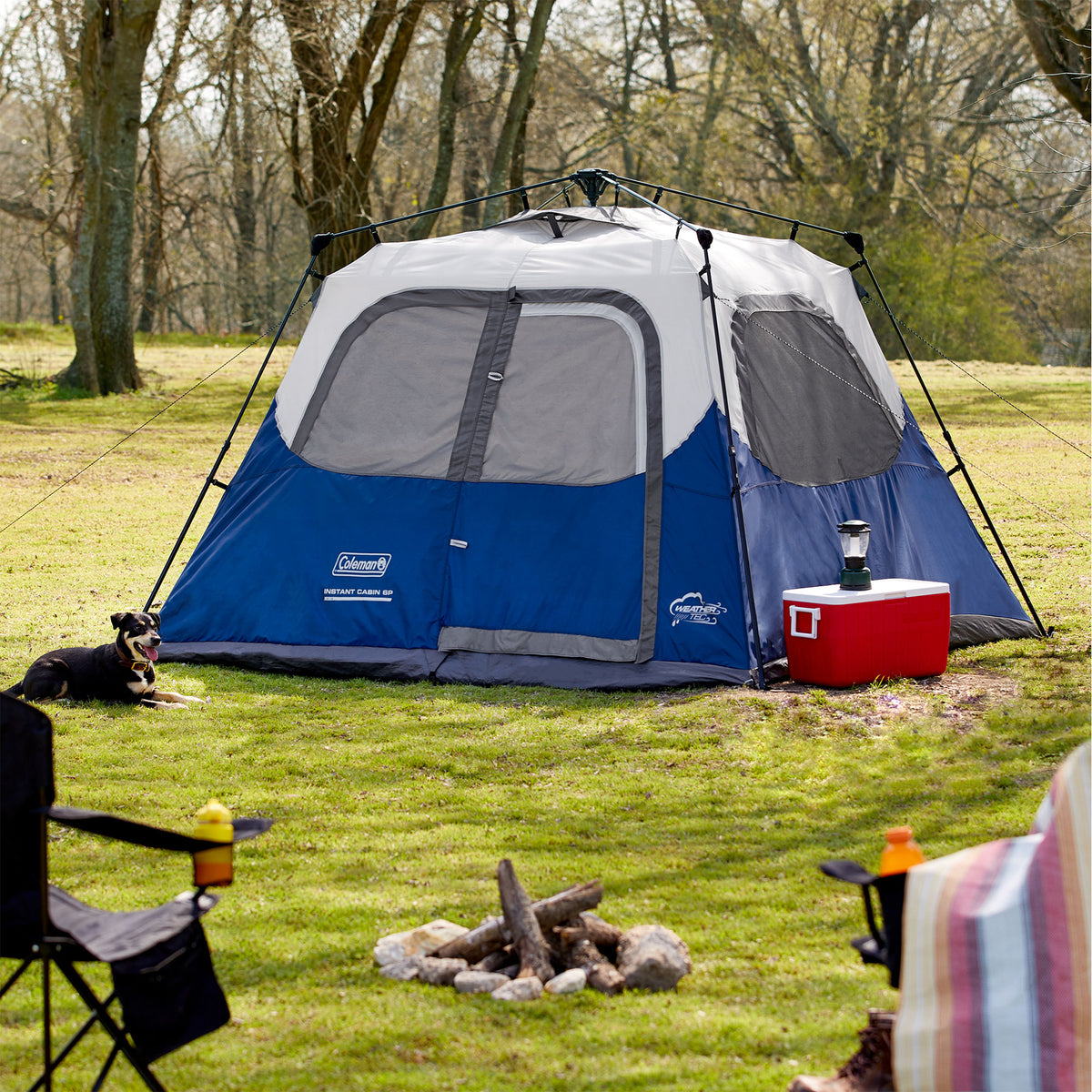 Coleman 6-Person 10' x 9' Instant Cabin Family Camping Tent (Open Box)