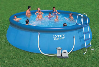Intex 18 Feet x 48 Inches Easy Set Pool Set with Ladder and Pump (Open Box)