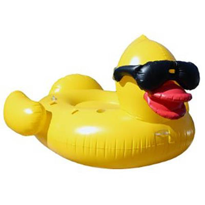 GAME Giant Inflatable Floating Riding Derby Duck Pool Float Lounge (Open Box)