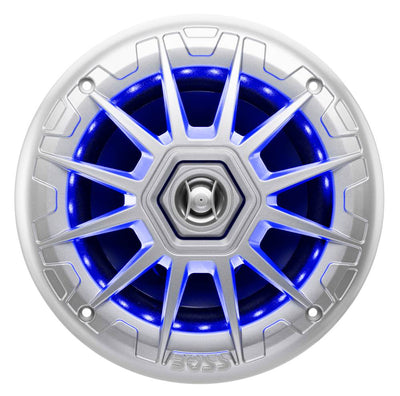6) BOSS Audio MRGB65 6.5" 200W Boat Marine RGB LED Light Speakers Silver