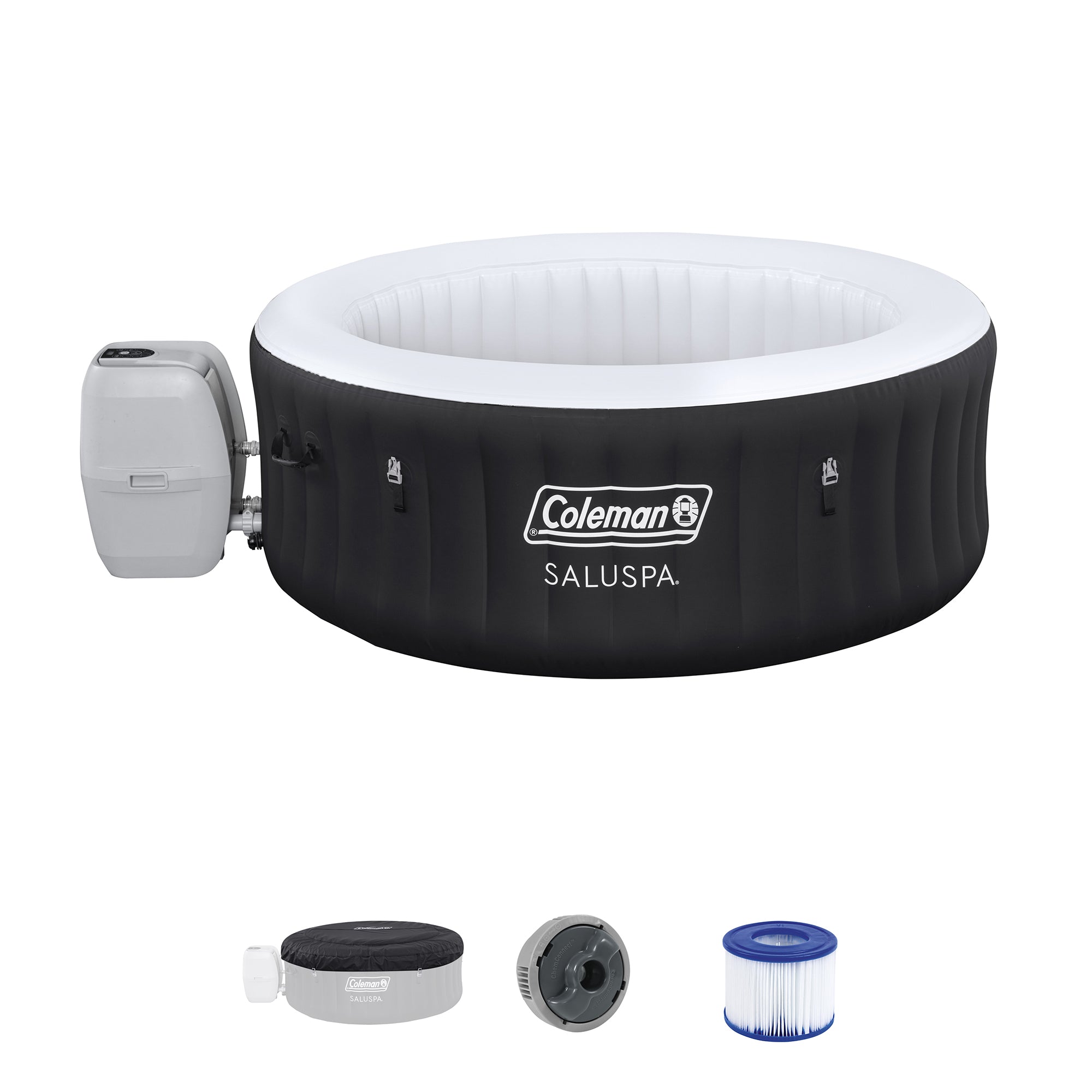 Coleman SaluSpa 60 Air Jet Round 2 to 4 Person Inflatable Hot Tub Spa, (3 Pack)