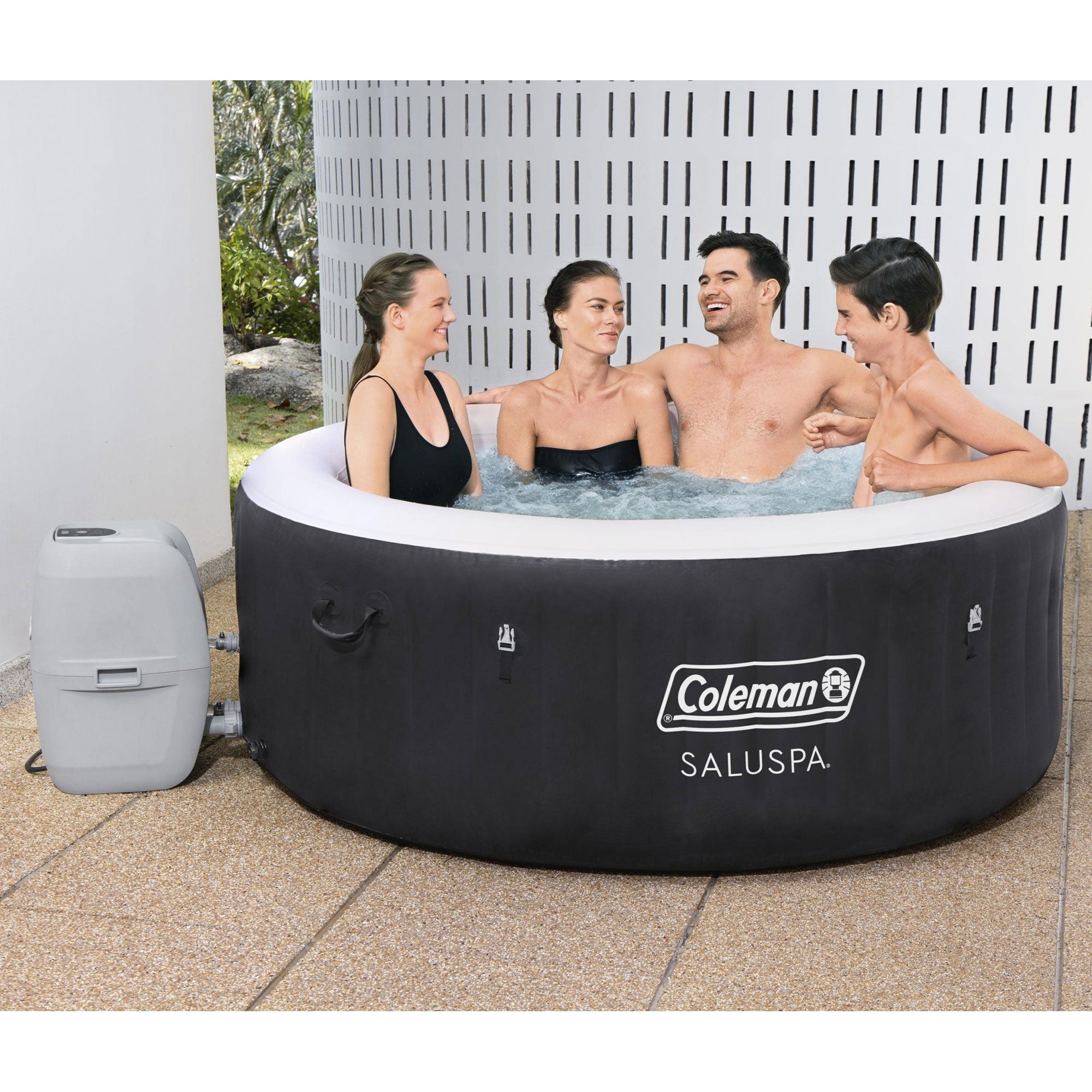 Coleman SaluSpa 60 Air Jet Round 2 to 4 Person Inflatable Hot Tub Spa, (3 Pack)