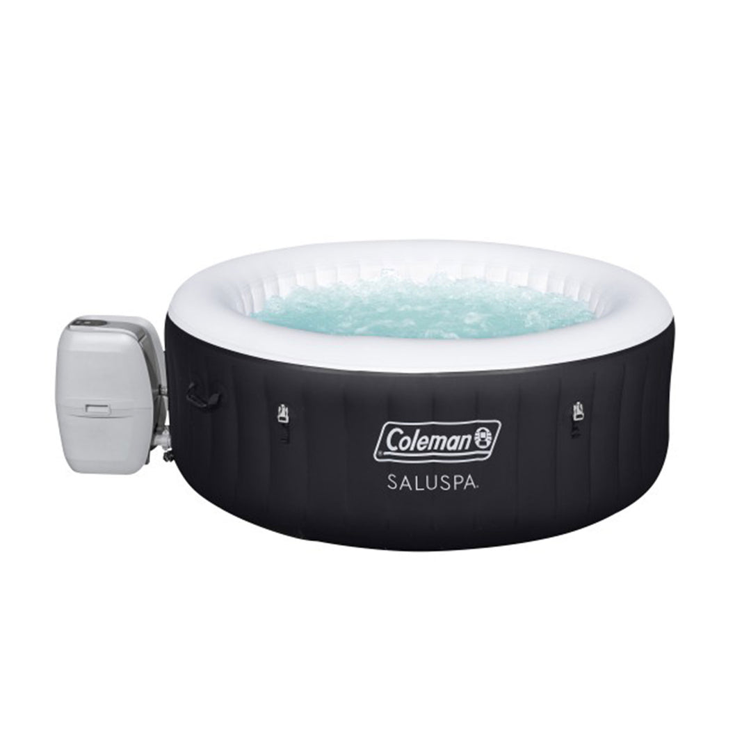 Coleman Miami AirJet Inflatable Round Hot Tub 120 Soothing Jets, Black(Open Box)