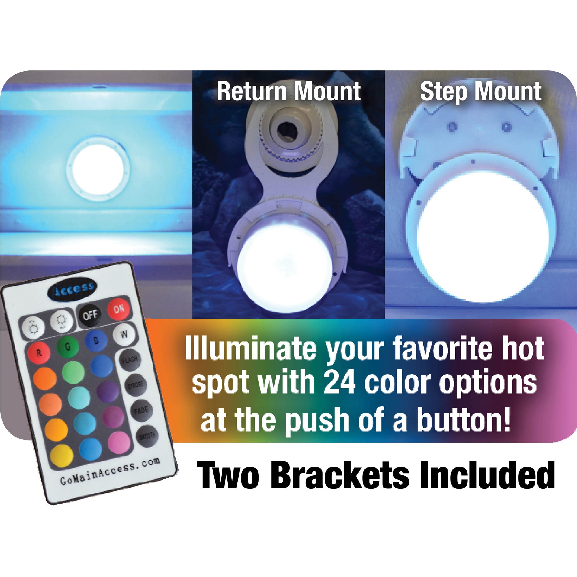 Main Access Swimming Pool Ladder Step Color LED Smart Light with Remote (Used) - VMInnovations