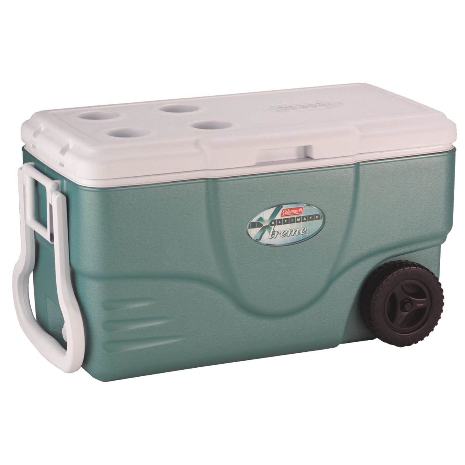 Coleman Tailgating 50 Quart Ultimate Xtreme Wheeled Ice Cooler, Green (Open Box)
