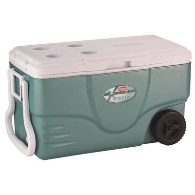 Coleman Tailgating 50 Quart Ultimate Xtreme Wheeled Ice Cooler, Green (Open Box)