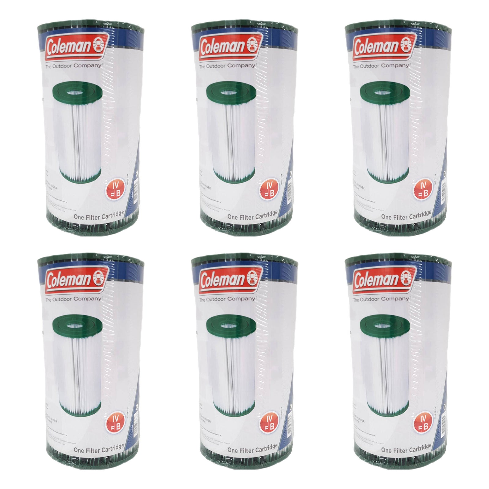Coleman 90358 Pool Filter Pump Replacement Cartridge Type IV, Type B (6 Pack) - VMInnovations