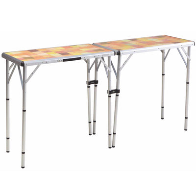 PackAway 4-1 Portable Mosaic Camping Tailgating Outdoor Picnic Table (Open Box)