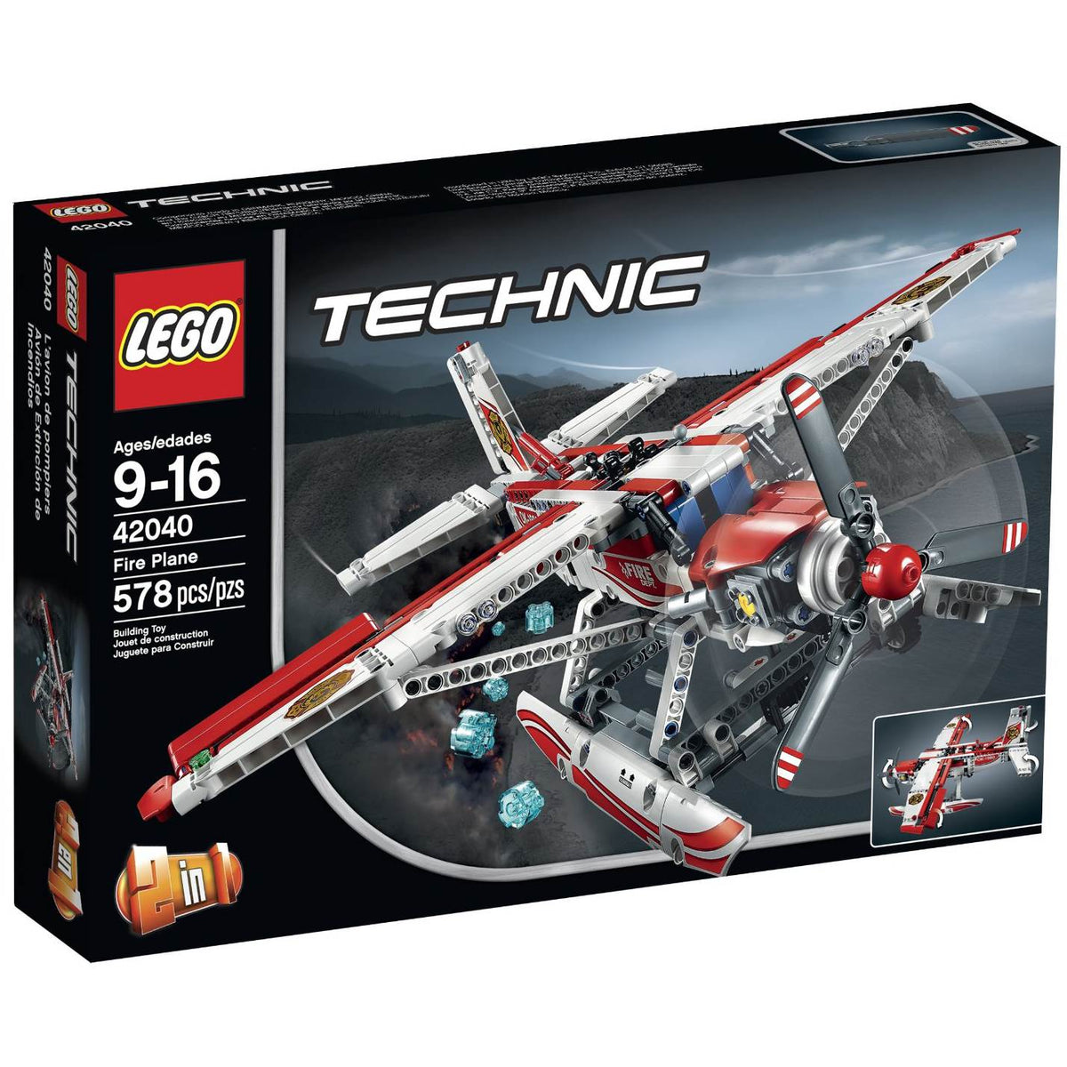 LEGO Technic Transforming Fire Fighting Plane and Jet Plane Kit (Open Box)