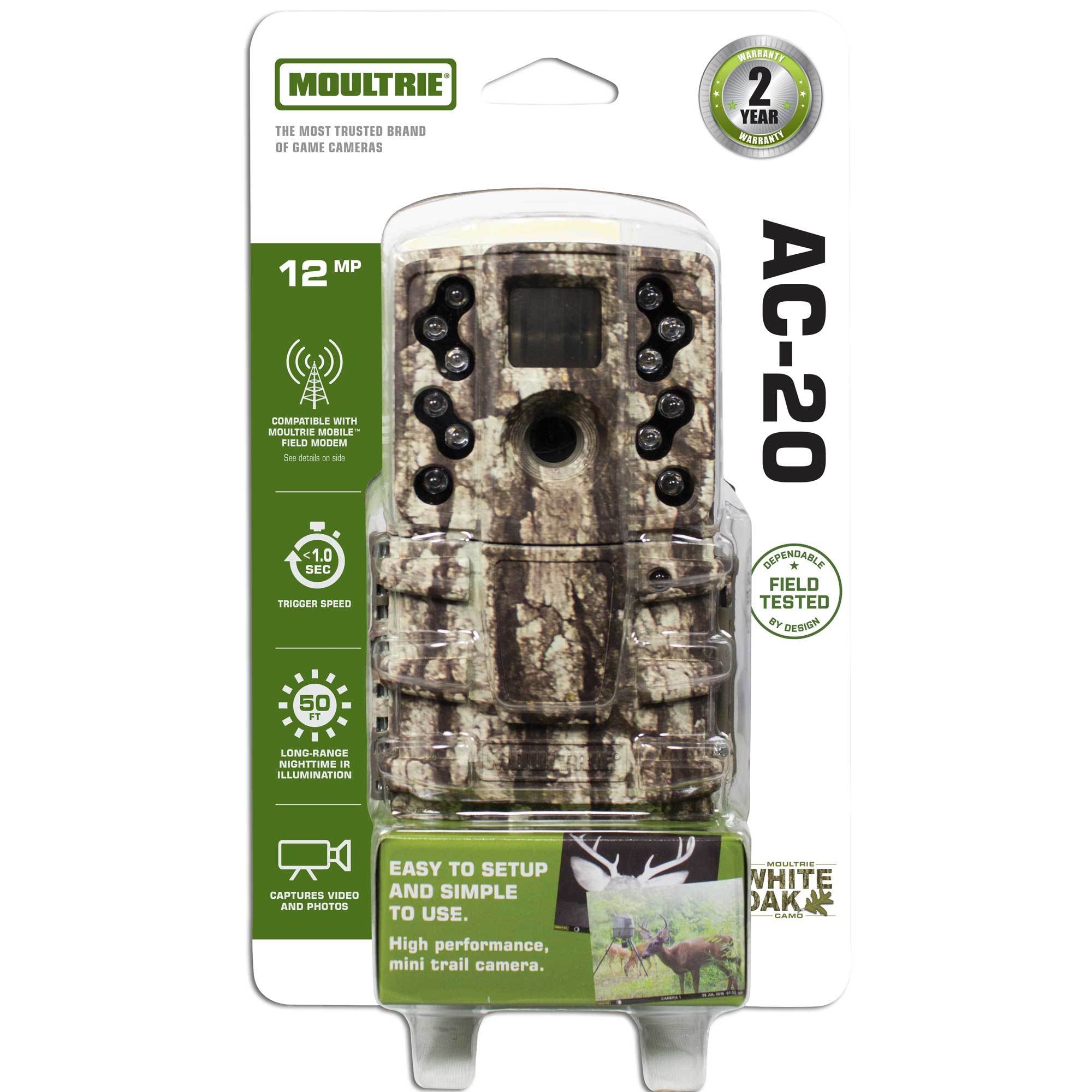 Moultrie Low Glow 12 MP Mini A20 Long Range Infrared Trail Game Camera | AC-20