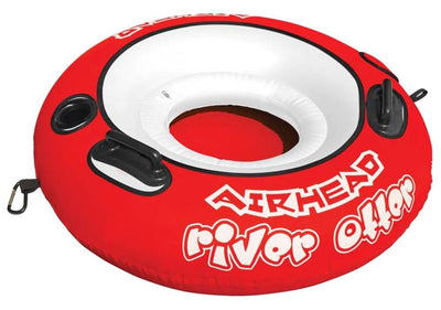 Airhead River Otter Single Rider Inflatable Float Tube w/ 48-Quart Cooler Caddy