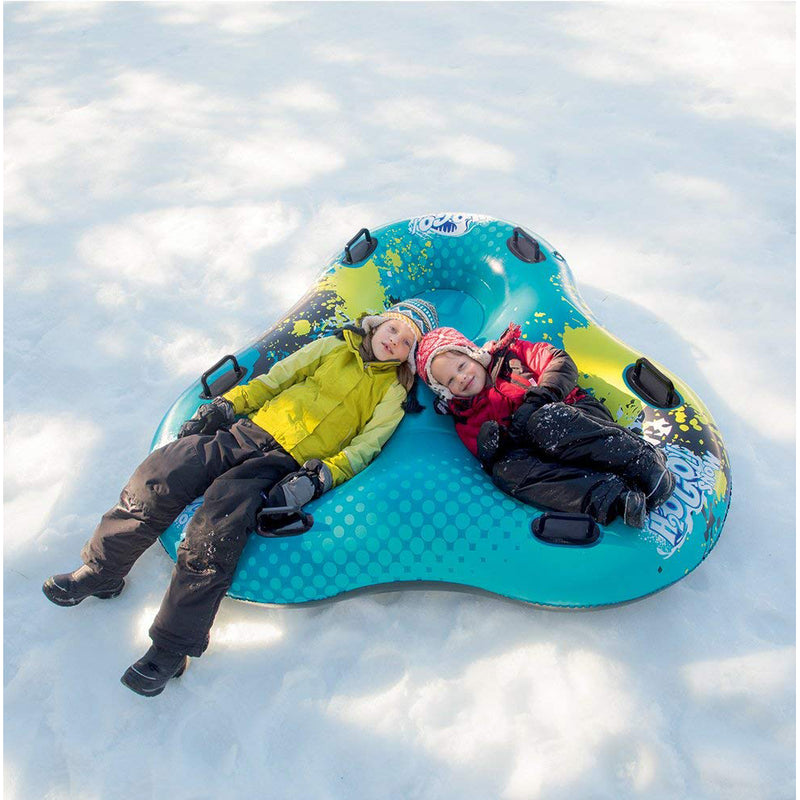 H2OGO Winter Rush Inflatable Kids Double 3 Seat Snow Sledding Tube (Open Box)