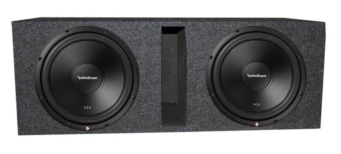 2 Rockford Fosgate 12" 1000 Watt Subwoofers and Vented Sub Box Enclosure
