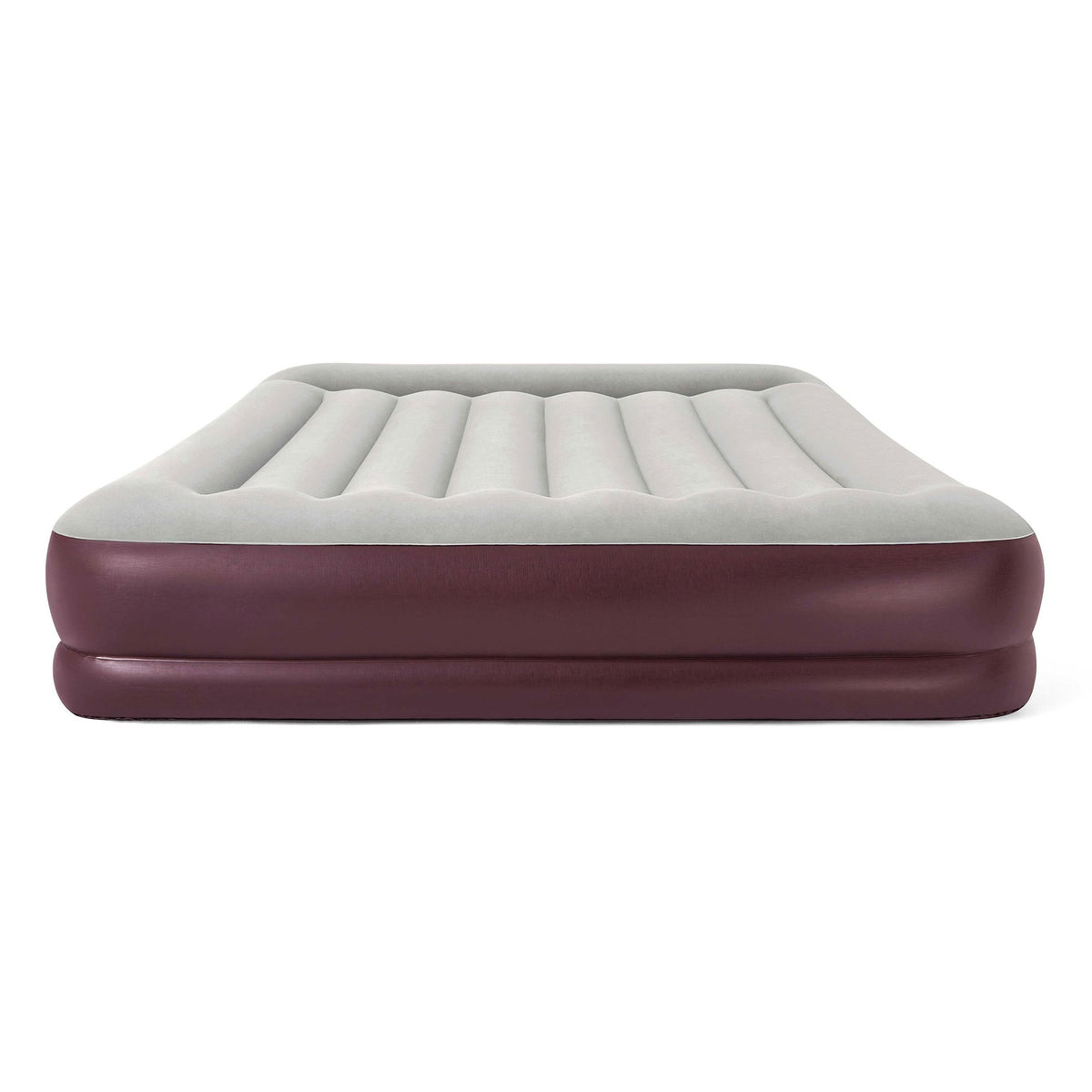 Bestway Pavillo Tritech Inflatable Queen Air Mattress with Electric Pump, Maroon - VMInnovations