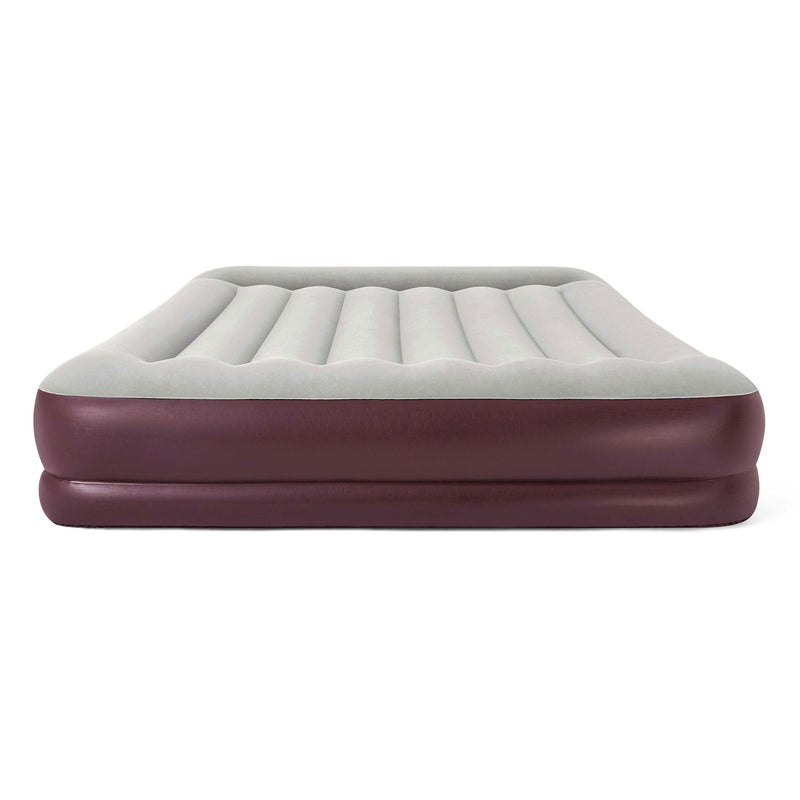 Bestway Tritech Inflatable Queen Air Mattress with Electric Pump, Maroon (Used)