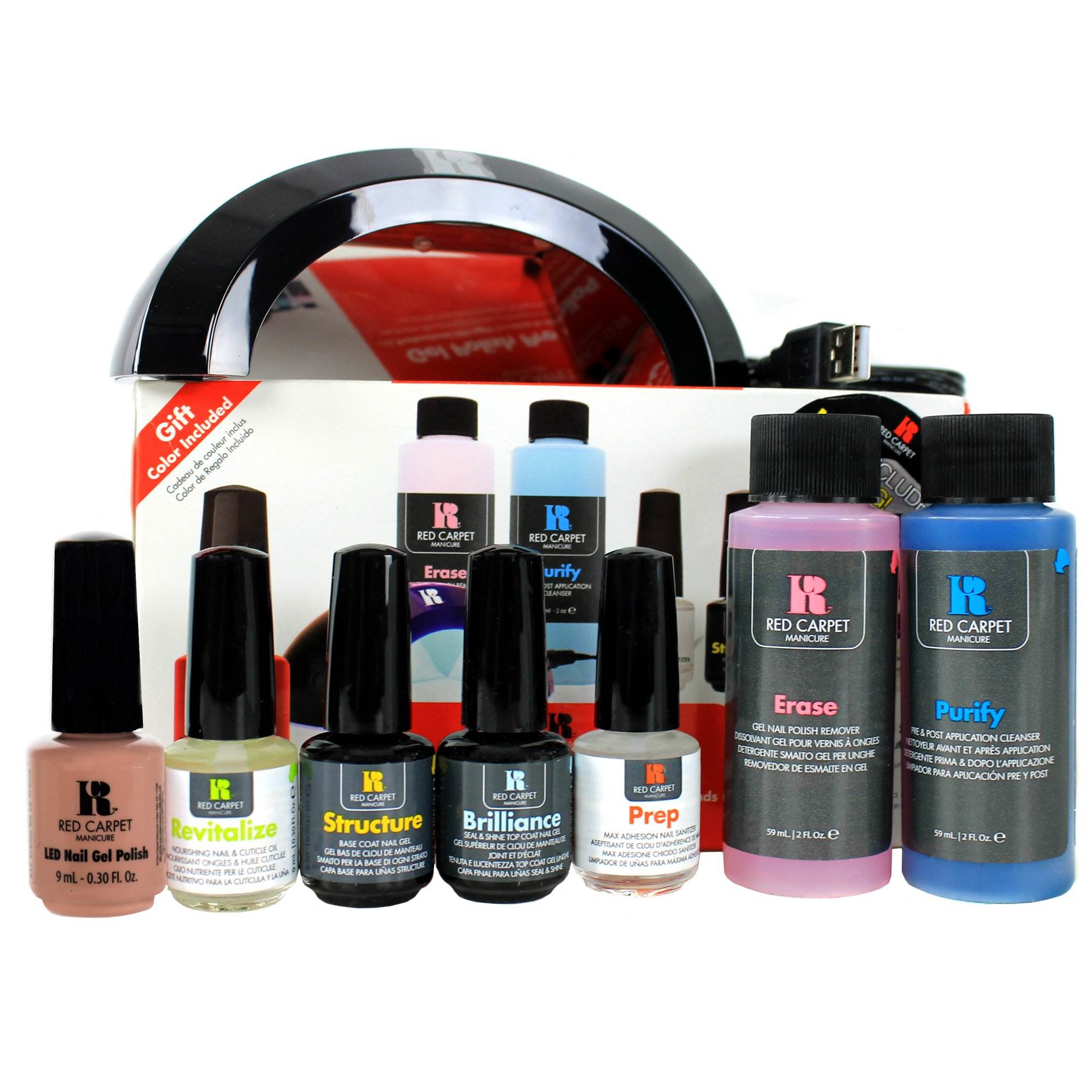 Red Carpet Manicure Pro 45 LED Gel Nail Polish Kit Starter Package (Open Box)