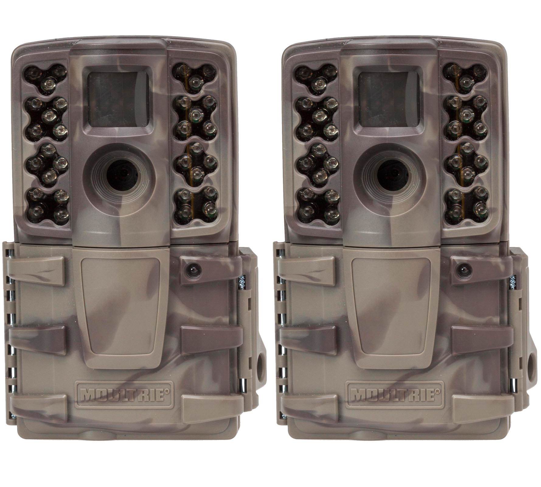 (2) Moultrie No Glow Invisible 12 MP Mini A20i Infrared Game Cameras | A-20i