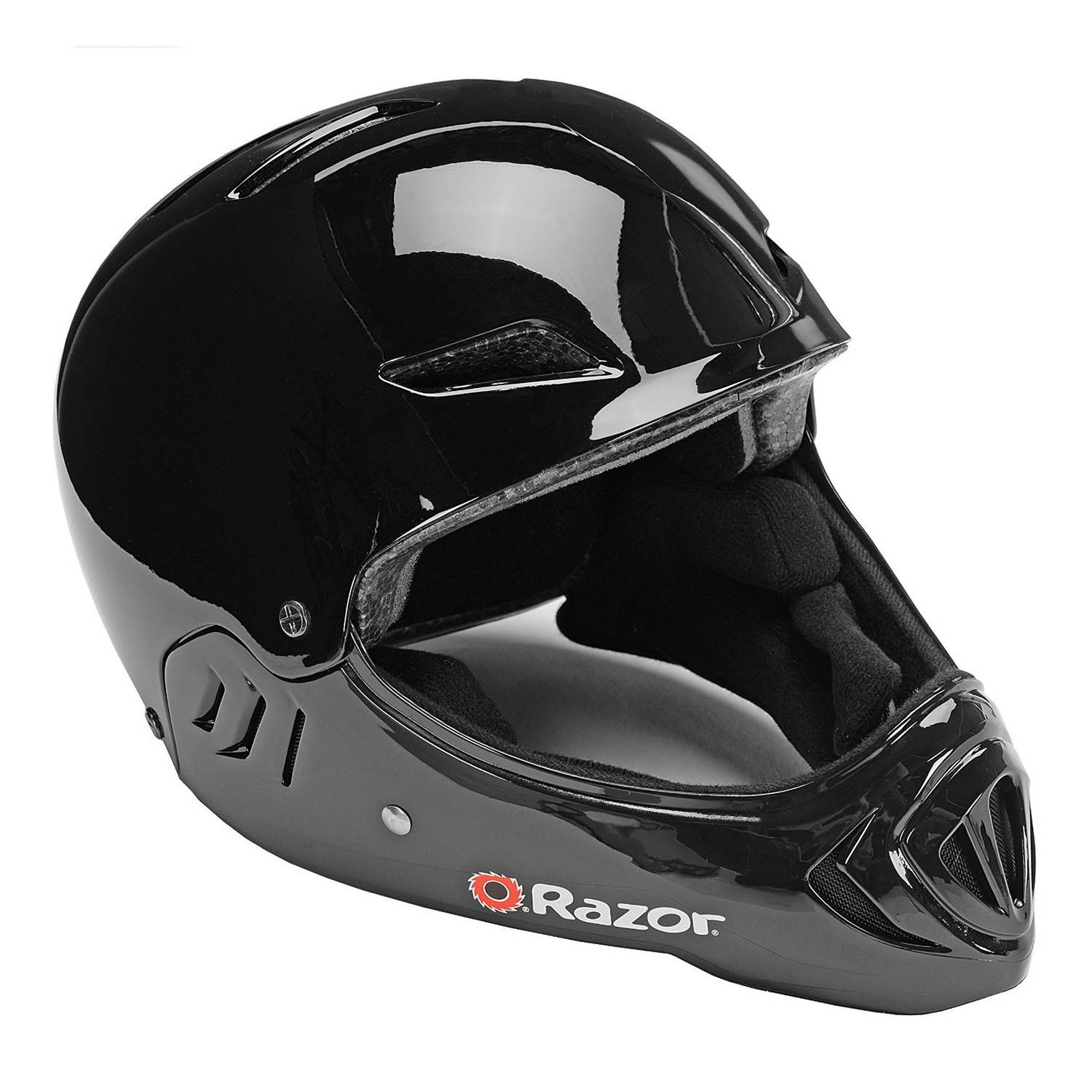 Razor Full Face Child Safety Outdoor Sports Helmet, Gloss Black (Used) - VMInnovations