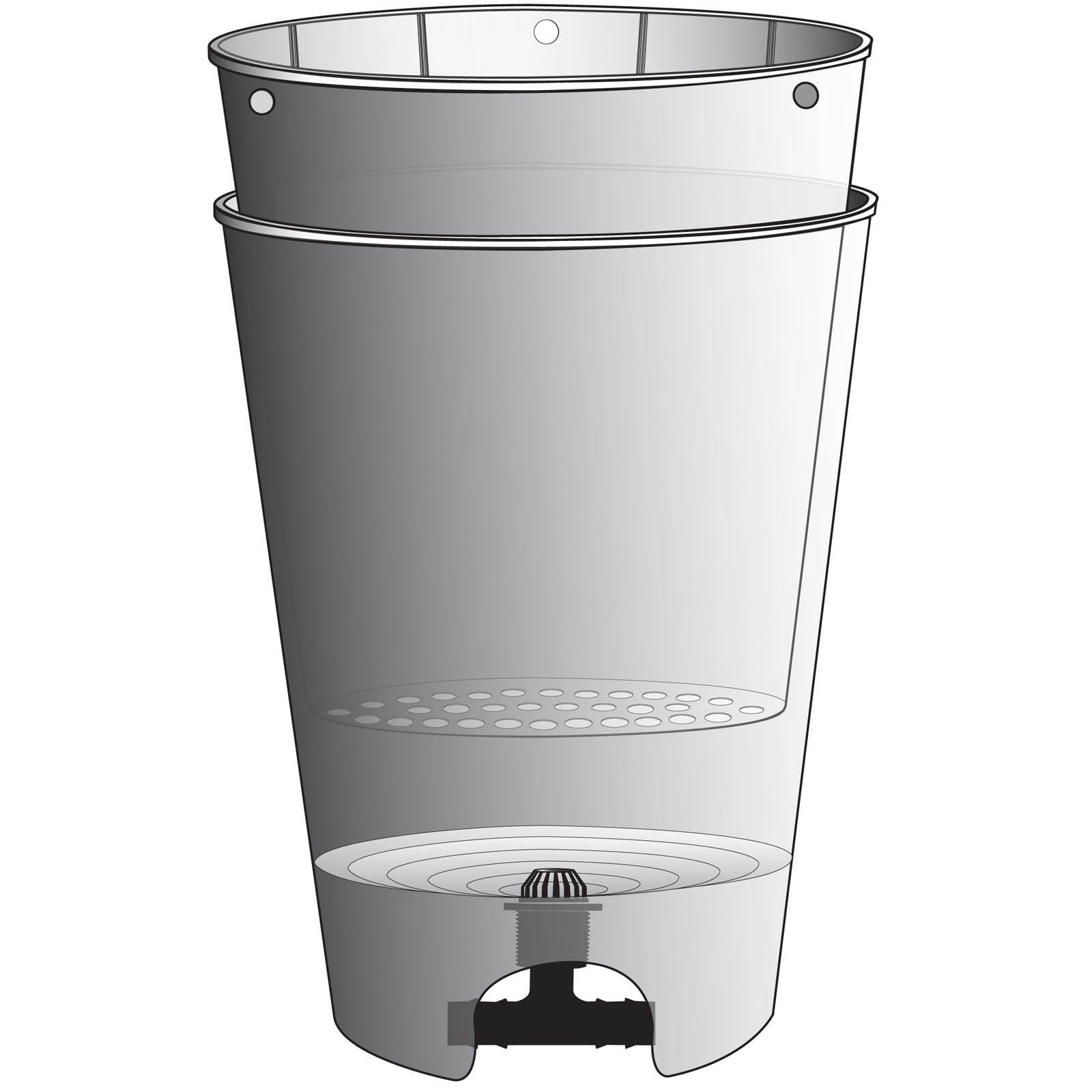 Active Aqua GFOE2 6 Pot 2-Gallon Hydroponic Grow Flow Expansion Kit System - VMInnovations