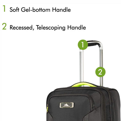 High Sierra Wheeled Carry on Bundle with Rolling Duffle and Backpack (Open Box)