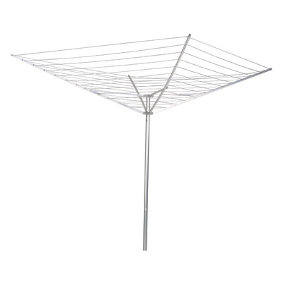 Household Essentials 12-Line Outdoor Umbrella-Style Clothes Dryer, Silver | Used