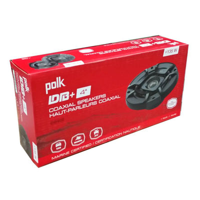 2) Polk Audio DB402 4" 135W 2 Way Car/Marine ATV Stereo Speakers (Open Box)