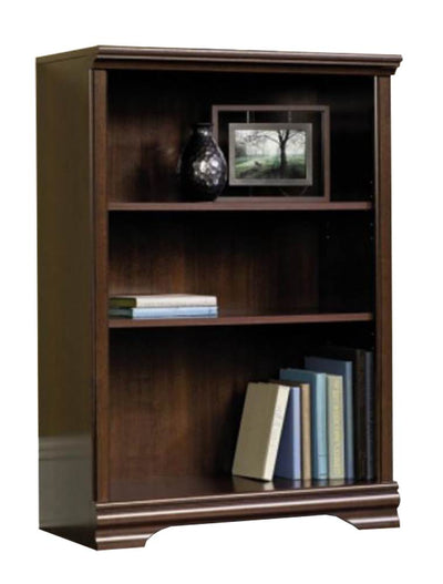 Sauder Furniture Carolina Estate 3-Shelf Adjustable Bookcase | Cherry (Open Box)